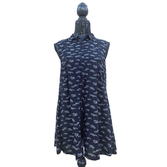 💗 Anthropologie 11:1:Tylho Percy Glasses Top Small - Picture 1 of 4